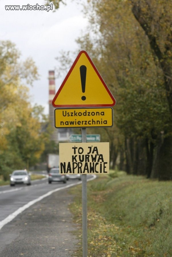 Uszkodzona nawierzchnia
