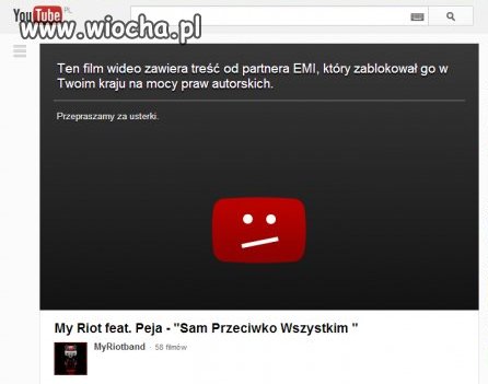 Polski utwór którego nie obejrzę w Polsce.