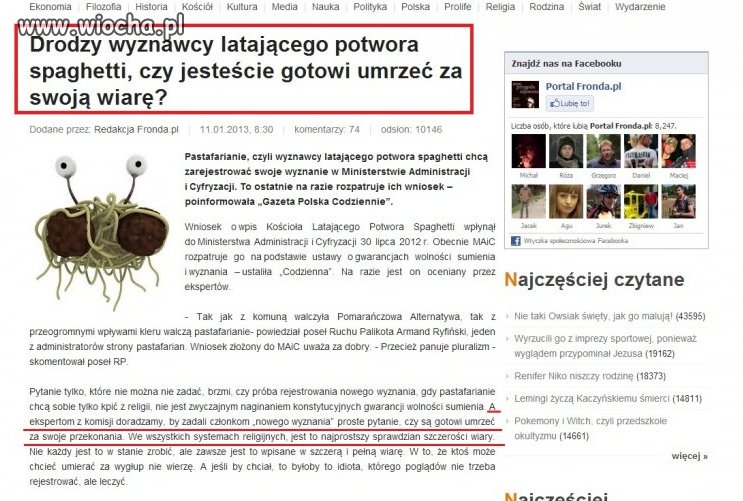 Od chęci umierania za wiarę...