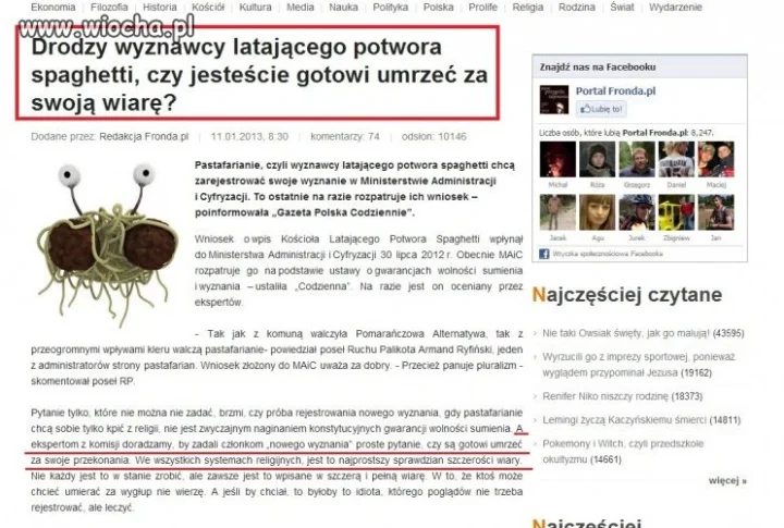 Od chęci umierania za wiarę...