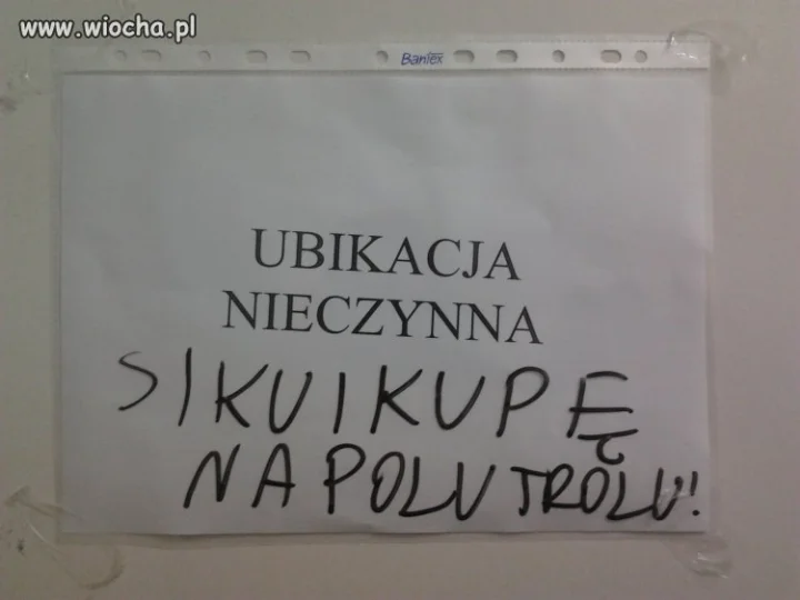 Gdy toaleta nieczynna