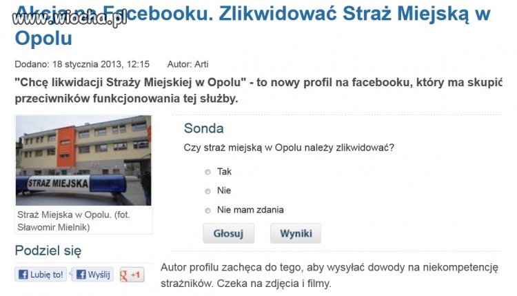 Zlikwidować straż miejską  
