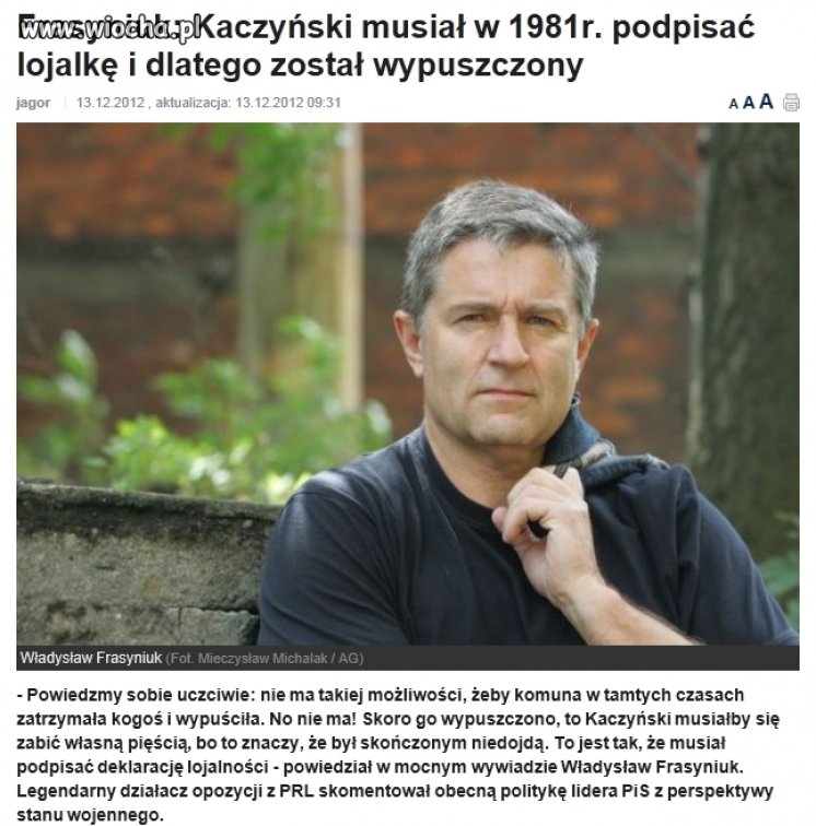 Trudno się z nim nie zgodzić 