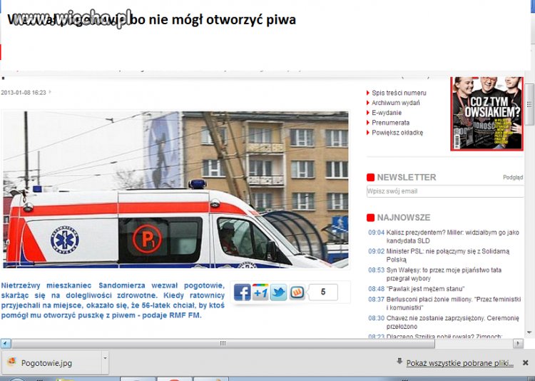 Wezwał pogotowie ...