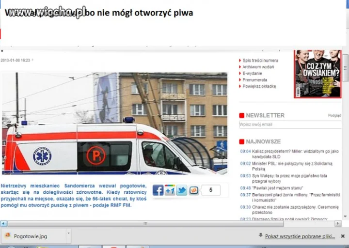 Wezwał pogotowie ...