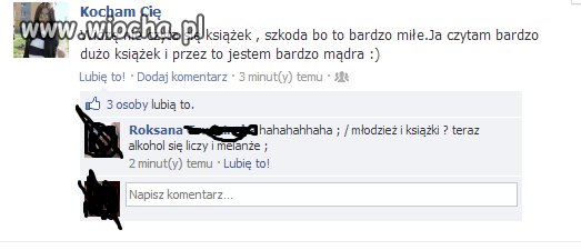 Dziewczyna powiada o tym że lubi książki a...