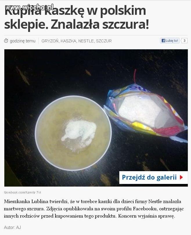 A gdzie ta surowa kontrola jakości produktu ?