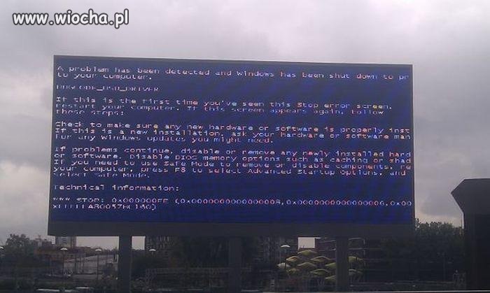 Blue screen