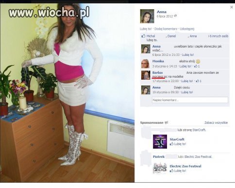 Dziunia na Facebooku 