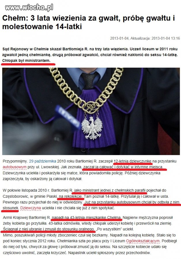 Ministrant gwałciciel...