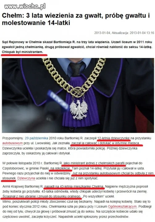 Ministrant gwałciciel...
