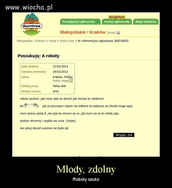 Roboty szukom