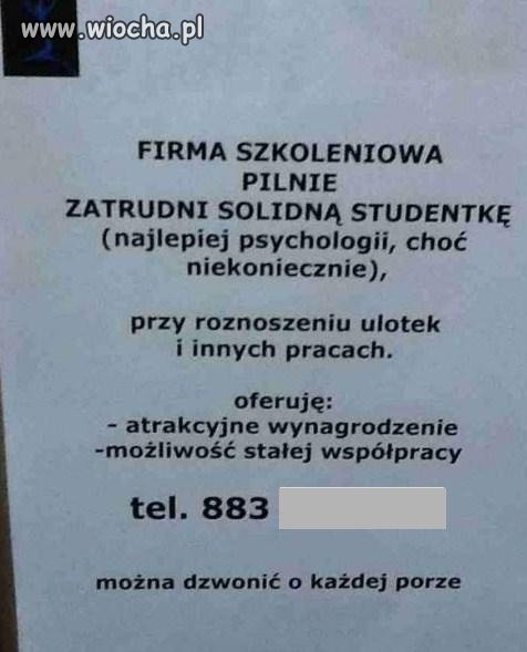  Ogłoszenie o pracę