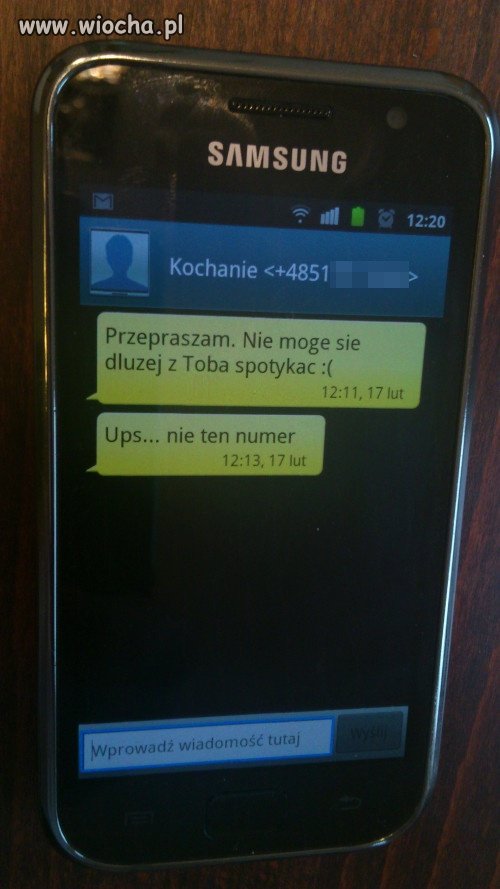 Zrywanie smsem