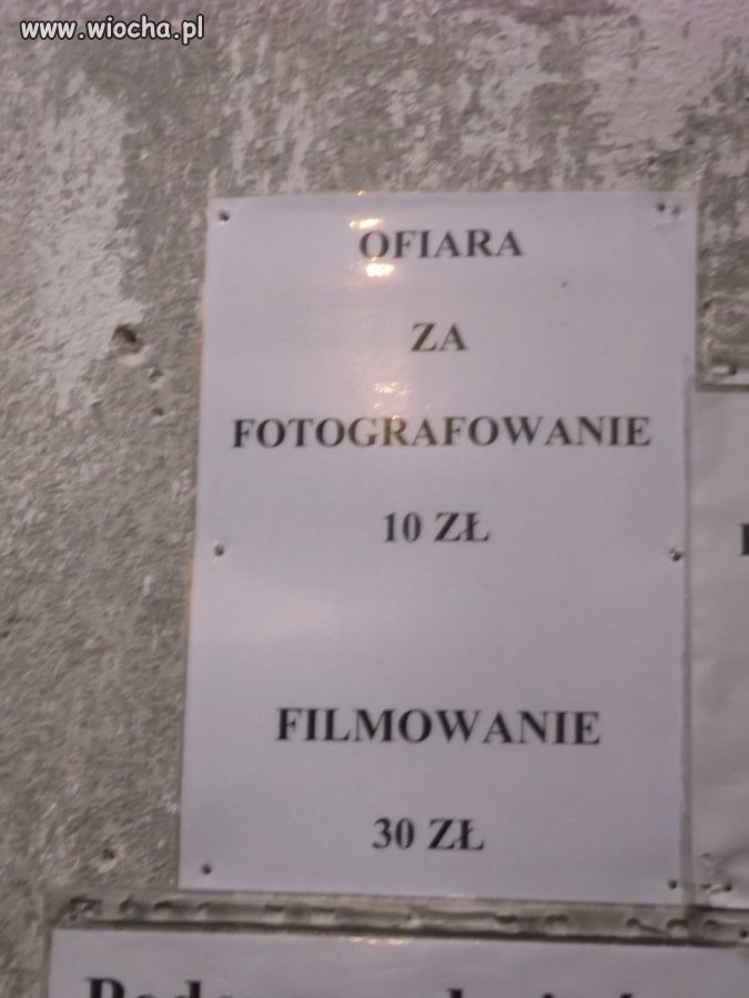 Ofiara za fotografowanie/filmowanie w kościele