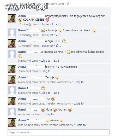 Oświadczyny na fb! HIT!