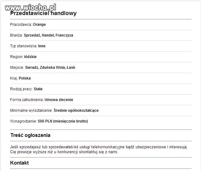 To się nazywa oferta pracy 