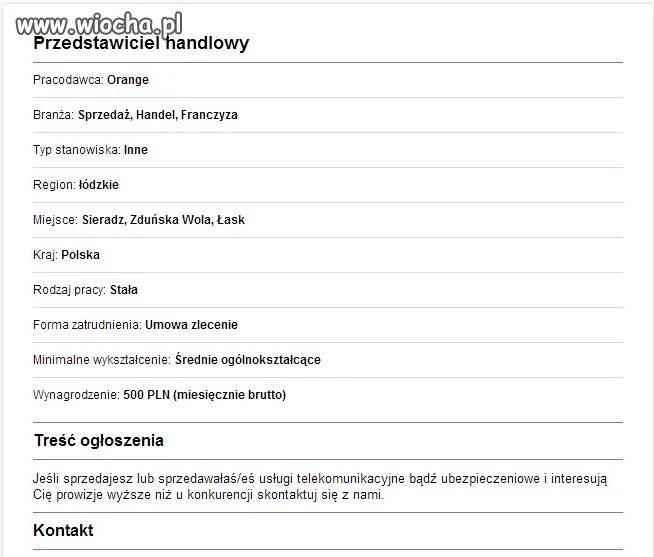 To się nazywa oferta pracy 