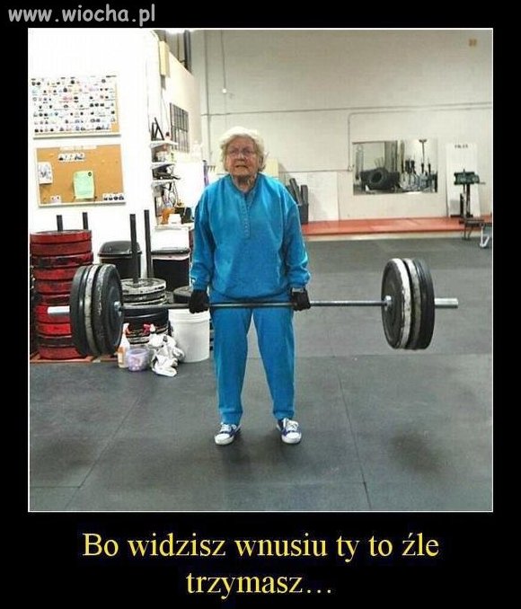 Babcia jest starsza. 