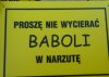 Proszę nie wycierać