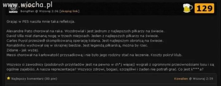 Refleksja pewnego gracza