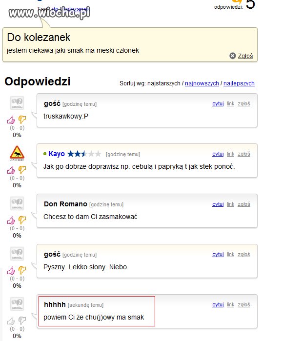 Pytanie do koleżanek...