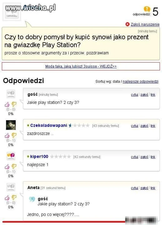 Haha inteligentne komentarze jak na Wrzucie