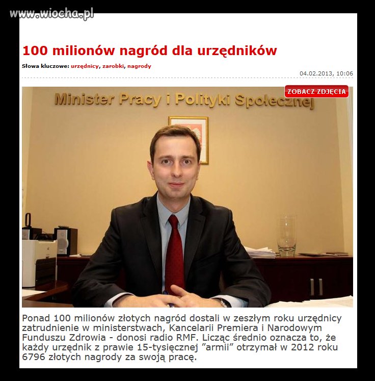 Nagrody dla urzędników