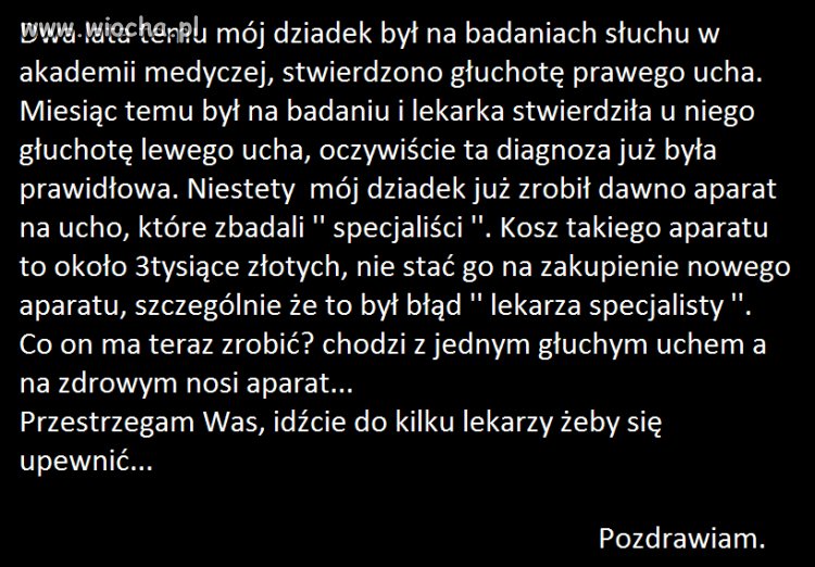 Smutna prawda i przestroga...