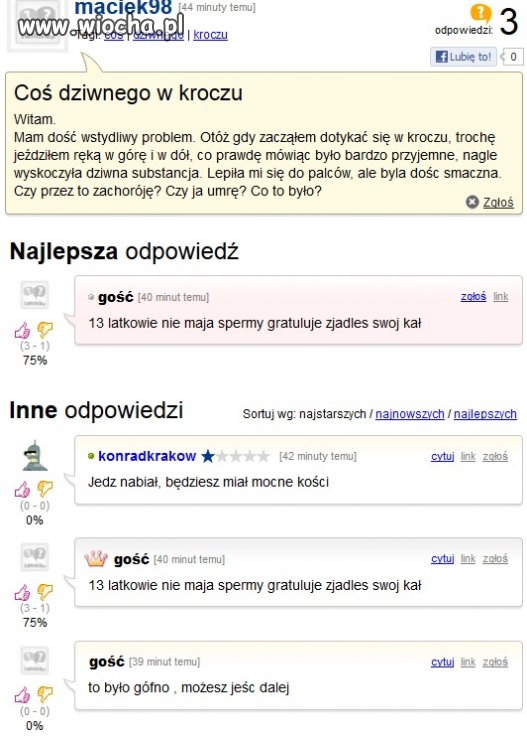 Wstydliwy problem 13 latka