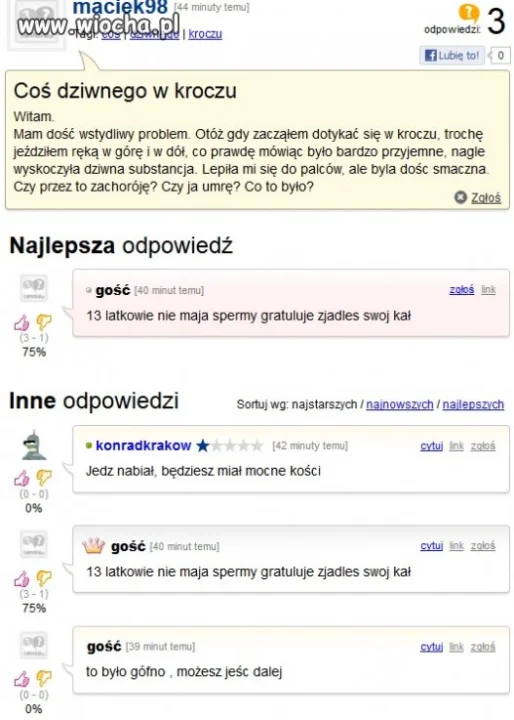 Wstydliwy problem 13 latka