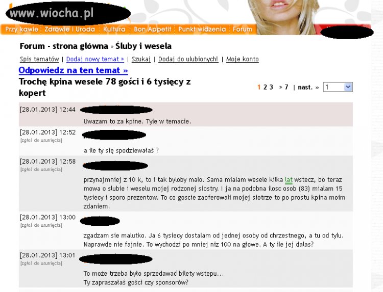 Wiocha dla gości czy państwa młodych?