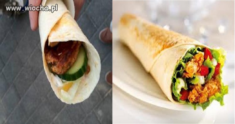 Tortilla z reklamy vs kupiona tortilla z KFC