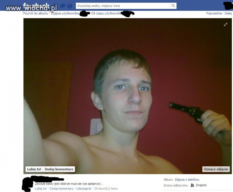 Zdesperowany 15-latek na facebooku