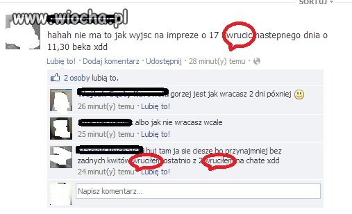 Do szkoły a nie na imprezy