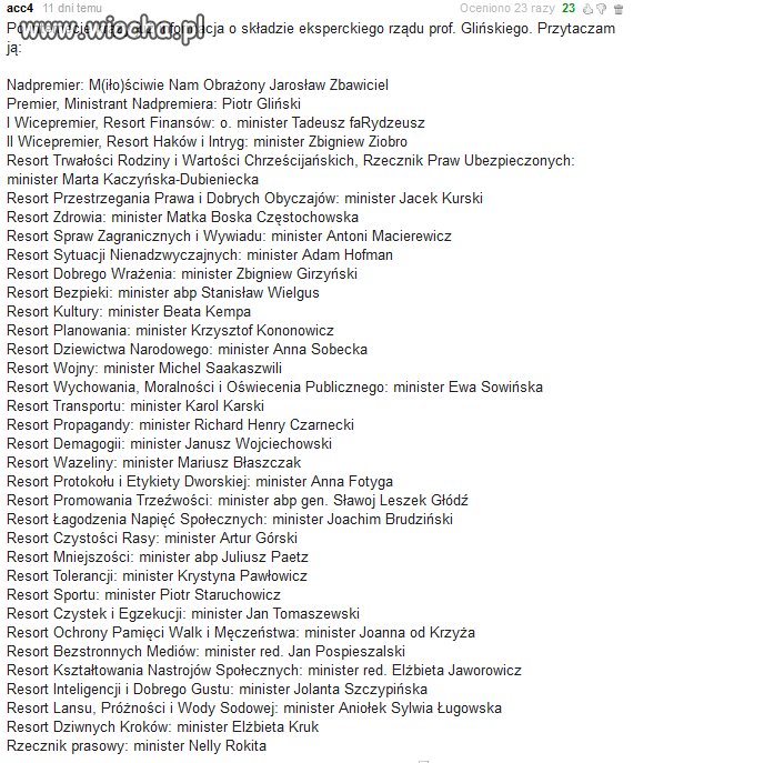 Takiego ministra finansów nam potrzeba.