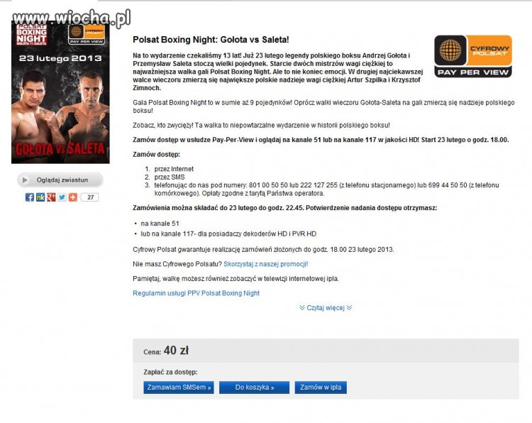 Polsat Boxing Night: Gołota vs Saleta! 