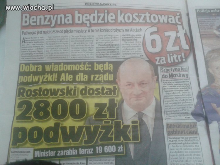 Dobra wiadomość: będą podwyżki Ale dla rządu 