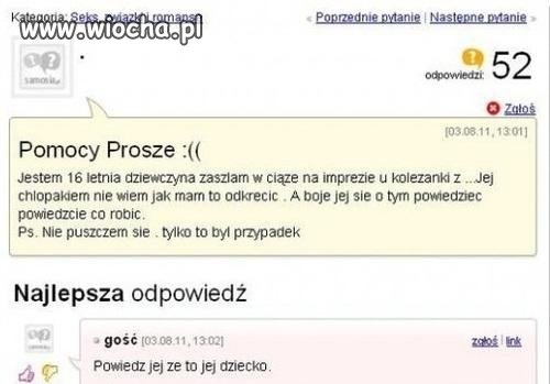 Ma 15 lat i zaszła w ciąże z chłopakiem koleżanki