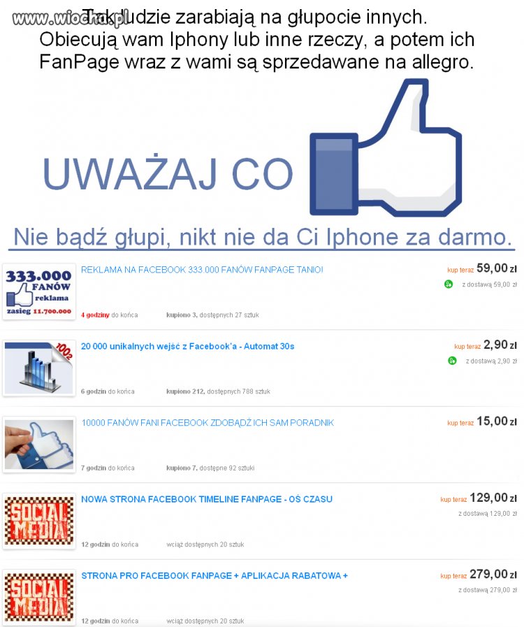 Uważaj co like`ujesz...