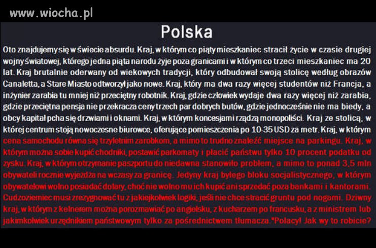 Polska to dziwny kraj