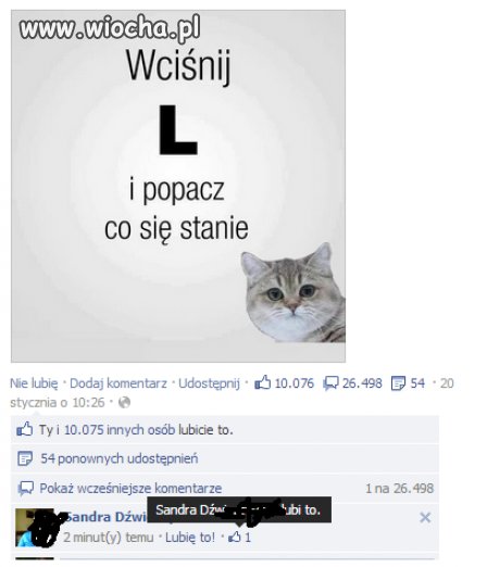 Nie ma to jak Lajkowanie własnych komentarzy!