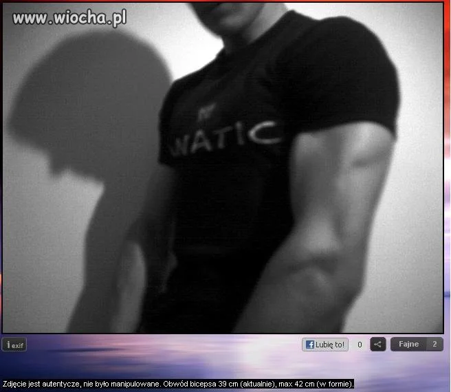 Szpan na biceps. 