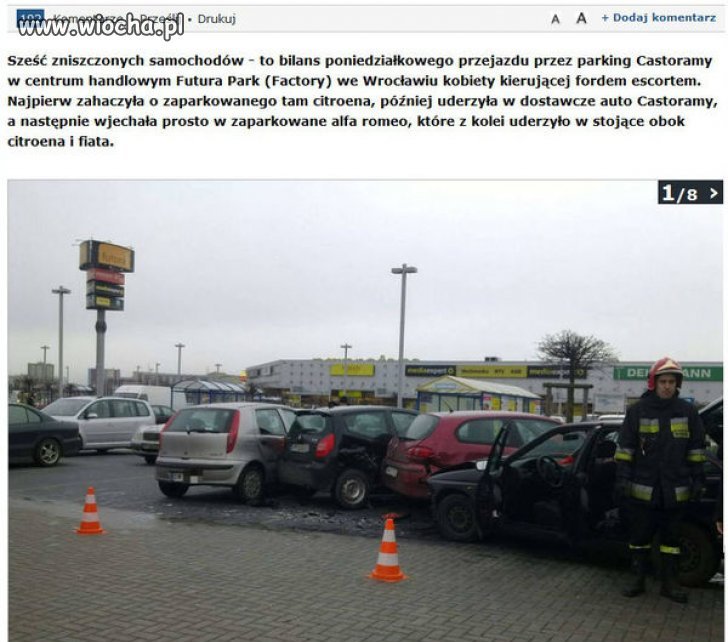 Pani dała czadu ... Kto takim daje prawko ...