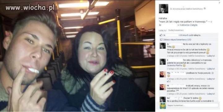 "Mam 26 lat i nigdy nie paliłam w tramwaju"