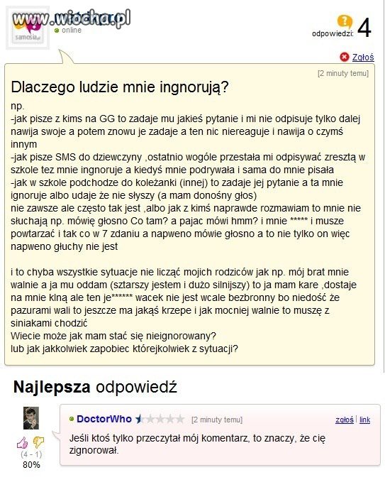 Ignorowanie.