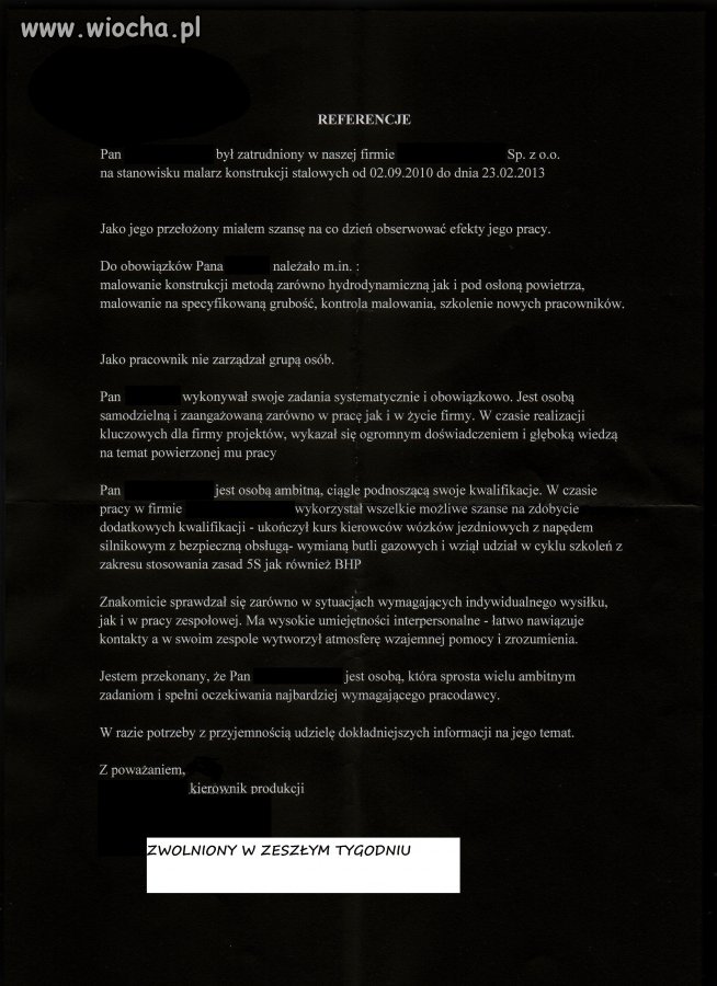 Zrobiłem swoje i kopa