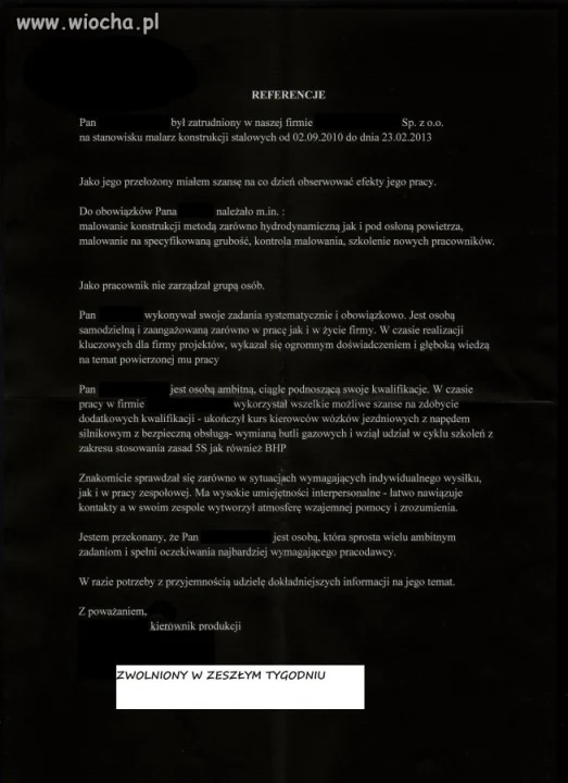 Zrobiłem swoje i kopa