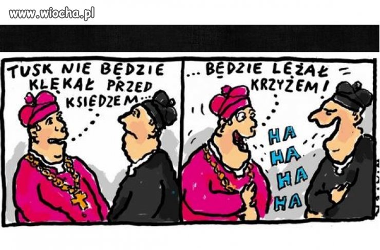 Tusk nie będzie klękał przed księdzem ...
