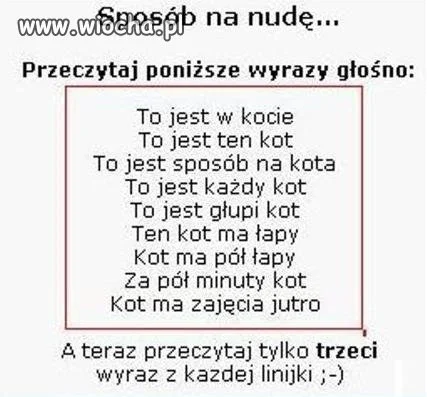 Sposób na nudę